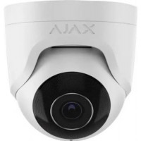 Ajax IP-Камера проводная TurretCam, 8мп, 2.8мм, Poe, True WDR, IP 65, ИК 35м, аудио, угол обзора 100° до 110°, купольная, белая