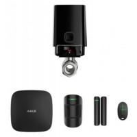 Ajax Комплект охранной сигнализации StarterKit 2 + Умный шаровой кран WaterStop 1/2", черный