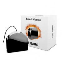 Fibaro Умное реле Smart Module, 6.5A, Z-Wave, 24-30V DC/ 230V AC, 1 сухой контакт, черный