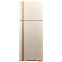 Hitachi Холодильник с верхн. мороз., 184x72х74, холод.отд.-345л, мороз.отд.-105л, 2дв., А++, NF, инв., зона нулевая, бежевый
