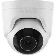 Ajax IP-Камера проводная TurretCam, 8мп, 2.8мм, Poe, True WDR, IP 65, ИК 35м, аудио, угол обзора 100° до 110°, купольная, белая