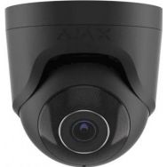 Ajax IP-Камера проводная TurretCam, 8мп, 4мм, Poe, True WDR, IP 65, ИК 35м, аудио, угол обзора 75°до 85°, купольная, черная