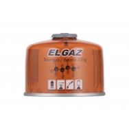 EL GAZ Баллон-картридж газовый ELG-300, бутан 230 г, для газовых горелок, с двухслойным клапаном, одноразовый