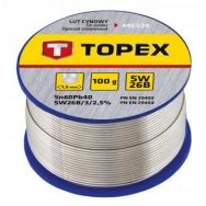 Topex 44E524 Припiй олов'яний 60%Sn, проволока 1.5 мм,100 г
