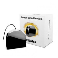 Fibaro Умное реле Double Smart Module, 9.5A, Z-Wave, 24-30V DC/ 230V AC, 2 сухих контакта, черный