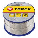Topex Припой оловянный, Sn60Pb40, флюс SW26, проволока 0.7мм, 100г