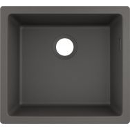 Hansgrohe Мойка кухонная S51, гранит, квадрат, без крыла, 500х450х190мм, чаша- 1, встраиваемая, S510-U450, серый камень