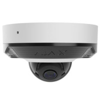 Ajax IP-Камера проводная DomeCam Mini HL white, 5Мп, 2.8мм, гибридная подсветка IR 35м, белый Led 50м, PoE, True WDR, IP65, ИК 30м, аудио, угол обзора 100°–110°, мини-купольная, белая