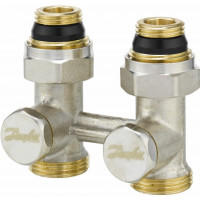 Danfoss Клапан RLV-KS Н-образный, вх. 1/2" - вых. 3/4", прямой, никель