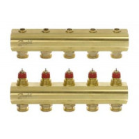 Danfoss Коллектор FHF 5+5 без ротаметров, латунь
