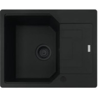 Franke Мойка кухонная Franke Urban, фрагранит, прямоуг., с крылом, 620х500х220мм, чаша- 1, врезная, оборотная,UBG 611-62, черный матовый