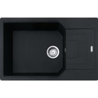 Franke Kitchen sink Urban, fragranite, rectang., with drainboard, 780х500х220mm, bowl - 1, built-in, UBG 611-78 XL, matt black