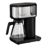 Russell Hobbs Кофеварка капельная Attentiv, 1.25л, молотый, черно-серебристый