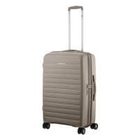 2E Чемодан, Aero, полипропилен, средний, 63/78 л, TSA, 4 колеса, EXP, серо-коричневый