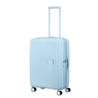 American Tourister Валіза American Tourister, Soundbox, поліпропілен, середня, 67см, 71.5/81л, TSA, 4 колеса, EXP, пастельно-блакитний