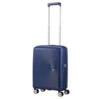American Tourister Валіза American Tourister, Soundbox, поліпропілен, мала, 55см, 35.5/41л, TSA, 4 колеса, EXP, темно-синій