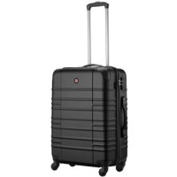 Wenger Чемодан, Amplar, средний, пластик, 4 колеса, черный