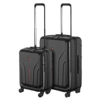 Wenger Набір валіз Wenger Amplix Hardside, полікарбонат, (S+M), TSA, 4 колеса, EXP, чорний