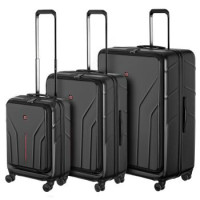 Wenger Набір валіз Wenger Amplix Hardside, полікарбонат, (S+M+L), TSA, 4 колеса, EXP, чорний