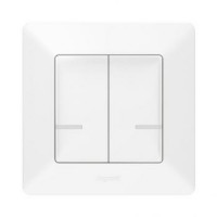 Legrand Умный беспроводной выключатель 2-клавишный (Valena Life with NETATMO.) (Белый)