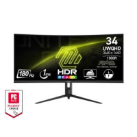 MSI Монітор MSI 34" MAG 342CQR-E2 2xHDMI, DP, Audio, VA, 3440x1440, 21:9, 180Hz, 1ms, sRGB 119%, CURVED, FreeSync, HAS
