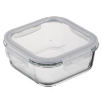 ARDESTO Контейнер для хранения пищевых продуктов Gemini 1.23л, боросиликатное стекло, пластик, квадратный, прозрачный