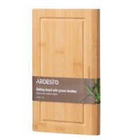 ARDESTO Доска кухонная с желобом Midori, 25х16х1.5см, бамбук