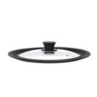 ARDESTO Крышка универсальная Black Mars Smart 24/26/28 см, стекло, силикон