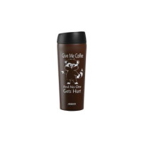 ARDESTO Термочашка Coffee time Raccoon 450 мл, нержавеющая сталь, коричневый