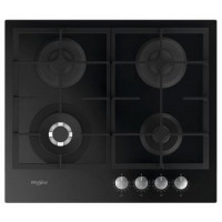 Whirlpool Варочная поверхность газовая, 60см, чугун, конфорка с двойным рядом пламени, черный