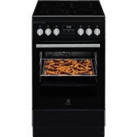 Electrolux Плита электрическая стеклокерамическая, 58л, 50x60см, конвекция, пар, черный