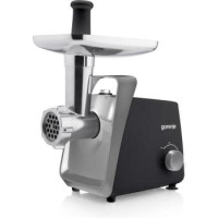 Gorenje Мясорубка, 1600Вт, 2,2кг/мин, 2 решетки, пластик+металл, черный