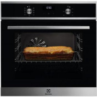 Electrolux Духовой шкаф электрический OEF5C50X, 57л, A, дисплей, конвекция, телескопические направляющие, черный + нерж