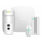 Ajax Комплект охранной сигнализации HDR StarterKit Cam Plus, hub 2 plus, motioncam HDR, doorprotect, spacecontrol, jeweller, беспроводной, белый