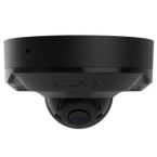 Ajax IP-Камера проводная DomeCam Mini HL black, 8Мп, 2.8мм, гибридная подсветка IR 35м, белый Led 50м, PoE, True WDR, IP65, ИК 30м, аудио, угол обзора 100°–110°, мини-купольная, чёрная