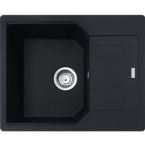 Franke Kitchen sink Urban, fragranite, rectang., with drainboard, 620х500х220mm, bowl - 1, built-in, UBG 611-62, matt black