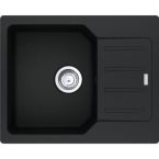Franke Мойка кухонная City, фрагранит, прямоуг., с крылом, 620х500х190мм, чаша- 1, врезная, оборотная, UCG 611-62, оникс