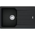 Franke Мойка кухонная City, фрагранит, прямоугольник, с крылом, 780х500х190мм, чаша - 1, врезная, оборотная, UCG 611-78, оникс