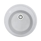 Adamant Мойка кухонная Sun, искуственный камень, круглая, без крыла, 510x200мм, чаша - 1, врезная, Old stone