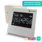 Navin Терморегулятор TGB5RF-3A 5...35 °C для отопительных котлов электронный Wi-Fi Tuya, Smart Life встроенный беспроводной датчик 3А 230В белый