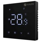 Navin Терморегулятор WT410B-16А 5...35 °C для теплого пола электронный Wi-Fi Tuya, Smart Life встроенный проводной датчик 16A 230В черный
