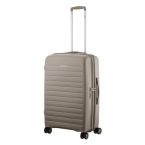 2E Чемодан, Aero, полипропилен, средний, 63/78 л, TSA, 4 колеса, EXP, серо-коричневый