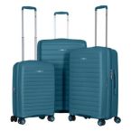 2E Набір валіз 2E, Aero, поліпропілен, (L+M+S),TSA, 4 колеса, EXP, синій