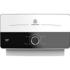 Ariston electric water heater, instantaneous AURES SM 7.7, 4.4 l/min, 7.7 kW, horizontal installation, mechanical control, A, Vietnam, white and black
