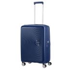 American Tourister Валіза American Tourister, Soundbox, поліпропілен, середня, 67см, 71.5/81л, TSA, 4 колеса, EXP, темно-синій