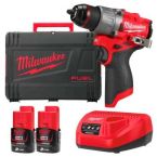 Milwaukee Шурупокрут-дриль акумуляторний Milwaukee M12 FDD2-202X 12В 2х2А·год 37Нм 0-1550об/хв ЗП C12 С кейс 1.1кг