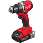 Milwaukee Шурупокрут-дриль акумуляторний Milwaukee M18 BLDDRC-202C 18В 2х2А·год 61Нм 0-1700об/хв ЗП М12-18 С кейс 1.5кг