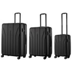 Wenger Набор чемоданов, Oryson 3 в 1, (S,M,L), пластик, 4 колеса, черный