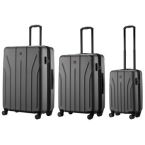 Wenger Набор чемоданов, Oryson 3 в 1, (S, M, L), пластик, 4 колеса, серый