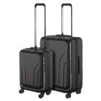 Wenger Набір валіз Wenger Amplix Hardside, полікарбонат, (S+M), TSA, 4 колеса, EXP, чорний